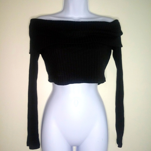 Forever 21 off the shoulder long sleeve crop top - Picture 7 of 11